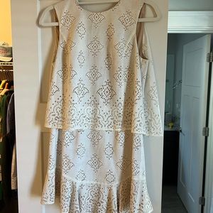 BCBGMaxaria White Eyelet Dress